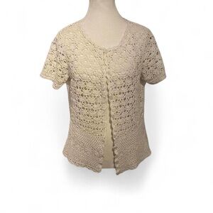 Northern Reflections White Crochet Top